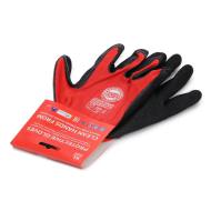 GLOVES-MS - RĘKAWICE REKLAMOWE CZERWONE POWLEKANE GUMĄ Z LOGIEM para 2 szt 9"