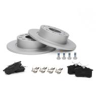 201052770 - ZESTAW TARCZ POKRYTYCH I KLOCKÓW HAMULCOWYCH TYŁ AUDI,SEAT, SKODA, VW