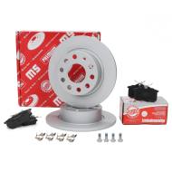 201052770 - ZESTAW TARCZ POKRYTYCH I KLOCKÓW HAMULCOWYCH TYŁ AUDI,SEAT, SKODA, VW