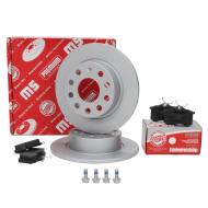 201052773 - ZESTAW TARCZ POKRYTYCH I KLOCKÓW HAMULCOWYCH TYŁ AUDI,SEAT, SKODA, VW