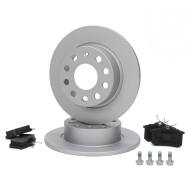 201052773 - ZESTAW TARCZ POKRYTYCH I KLOCKÓW HAMULCOWYCH TYŁ AUDI,SEAT, SKODA, VW