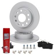 201052770P - ZESTAW TARCZ POKRYTYCH I KLOCKÓW HAMULCOWYCH TYŁ AUDI,SEAT, SKODA, VW 201052770