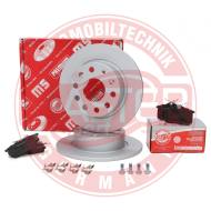 201052770 - ZESTAW TARCZ POKRYTYCH I KLOCKÓW HAMULCOWYCH TYŁ AUDI,SEAT, SKODA, VW